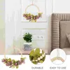 Decorative Flowers Faux Wood Bead Garland Hanging Floral Wreath Plant Decorate Wedding Flower Wooden Door House Plants