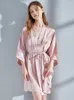 Thuis Kleding Natuurlijke Zijde NachtjaponDress Sets Voor Vrouwen Lente Zomer Slaapjurk Nachtjapon Pure Nachtkleding Kleding Dames