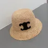 Straw Hat Designer Bucket Hat Fashion Summer Sunhat Beach Sun Hat Men Kobiety szerokie Grzbiet Kapelusze Rafia Cap Brand Outdoor Sunbonnet Casual Caps