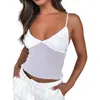 Camisoles Réservoirs Actif Récolte Hauts Pour Femmes Chaîne Vêtements Sexy Perles Gland Sans Manches Haut Dos Nu Affaires Blouse Décontractée