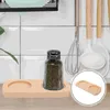 Utensílios de jantar molho Base Base de madeira Acessórios de cozinha de pimenta balcão salto em casa e para acrílico