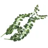 Guirlande de fleurs décoratives, 2 pièces, feuille de bégonia artificielle de 90cm, plante suspendue en rotin, décoration murale de jardin de maison, fête