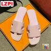 Oran Designer Sandals Slippers Low Heels Leather Slides chaussure For Womens Ladies Summer Shoes claquette Letter Orange Sandale pantoufle hermules Size 35-42