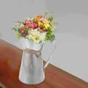Vasi Vaso da fiori rustico in metallo Brocca vintage Fattoria può secchiello decorativo Vaso decorativo per la tavola di casa Matrimonio con manici