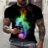 T-shirts pour hommes Vêtements Hommes Tendance Colorf Note Été À Manches Courtes Tops Surdimensionné Streetwear O Cou Loosemens Drop Livraison Vêtements Tee Dhsje