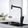 Torneiras de cozinha Gun Grey Sink Pl Out Tipo Latão Torneiras Misturadoras de Água Fria Single Handle Deck Montado Rotativo Preto / Cromo Drop Delivery H Dhpwr