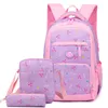 Mochila 3 pçs/set sacos de escola para meninas adolescentes impressão mochilas crianças saco de viagem ortopédico mochila infantil