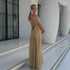 Casual jurken Damesjurk met bandjes Off-shoulder Sexy hangende nek Strand Open rug Maxi Vestidos Mujer Vakantielinnen