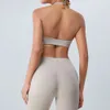 Herbst neuer Nackt Sport hängende Nackengurte Weste Open Rücken BH Fitness Yoga Kleid Top