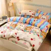 Zestawy pościeli Cartoon Children Chłopcy Zestaw Zestaw Duvet Cover Kids Girls Fring-Phics 2pcs Pillowcase Dostosowy rozmiar B85