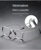 Solglasögonramar Vintage Pure Titanium Square herrglasögon för kvinnor retro ultralätt dubbel bridge myopia läsglasögon