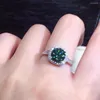 Cluster Rings Advanced Original Mens Ring Moissanite Sparkling 2 Green Diamond High Carbon Luxury Jewel Gift Drop Delivery Dh8ht