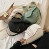 Borsa 2024 Neue Frauen Tasche Freizeit Sattel Pu Einfarbig Diagonal Mode Einfach Passenden Dame Handtaschen