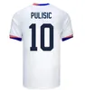 23/24 Футболка PULISIC США Футбольные майки REYNA AARONSON WEAH ACOSTA 2024 Maillot De Futol FERREIRA DEST Morgan Us Футболка RAPINOE DUNN Мужчины Женщины Дети