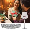 Bicchieri da vino Calice da cocktail rosso Calice in vetro 3D Love Heart Accessori da cucina multifunzionali per champagne