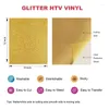 Fönsterklistermärken glitter värmeöverföring 26 ark 12x10 tum htv järn på bunt för diy t-shirt av press