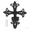 Candle Holders QX2E European Cast Iron Hollow For Cross Wall Hanging Holder Tealight Candlest