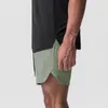 Herr shorts herrar nylon fitness sommar andas joggare träning sport träning gym bodybuilding löpande blixtlåsfickor