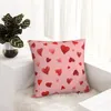 Kudde Valentine's Day Hearts - Red and Pink Throw Bed Pillow Cases S Luxury Decor Decorative Case