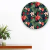 Wandklokken Hawaiiaanse bloem plant jungle palm tropische klok modern design woonkamer decoratie mute horloge woondecoratie