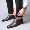 Geklede schoenen Groot formaat Brits blokgesneden zakelijk leer voor heren Koreaanse haarstylist Trend Casual