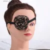 Masques de sommeil tcare unisexe noir simple patch oeil lavable et corne de cône réglable un œil y240401