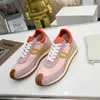 Designer Flow Runner Shoes in Nylon and Suede Lace Up Forrest Gump with A Soft Upper and Honey Rubber Waves Maillard Sports casual Shoes