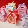 Present Wrap 10/30st Flower Candy Box Wedding Decoration Bow Knot Handy Packaging