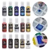 Komponenter 1 SET HESIN Pigment Kit Art Ink Alcohol Liquid Colorant Dye Ink Diffusion Diy Epoxy Harts Mögel målaruppsättning smycken