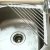 Support de séchage de vaisselle de rangement de cuisine pour coin d'évier, porte-éponge enroulable, égouttoir pliable en acier inoxydable