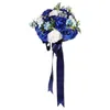 Dekorativa blommor Silk Flower Wedding Bouquet Bridesmaid Decor Artificial Party Decoration