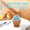 Baking Tools Greaseproof Cupcake Wrappers Muffin Cup Liners 50PCS Round Tray Disposable Paper For Air Fryer Birthday Accessory