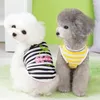 Hondenkleding Zomerkleding Gestreept Huisdier Vest Mouwloos Shirt Puppy Accessoire Kat T-shirt Duurzaam Zacht Comfortabel