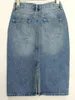 Women's Jeans Women Midi Denim Skirt High Waist Fashion Lady Casual