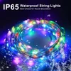 Cordas LED USB RGBIC Smart Fairy Lights WS2812B À Prova D 'Água PVC Fio Bluetooth String Light Decoração para Festa de Natal Casa de Casamento YQ240401