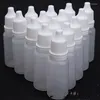 Botellas de almacenamiento 50PC 30ML Plástico vacío Gotero exprimible Blanco Claro Ojo Líquido Botella recargable Gotas al por mayor