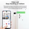 WiFi Wireless HD Vidéo Smart Door Singe Caméra Caméra Bell Téléphone Sécurité Interphone Prise en charge de l'alarme de détection de mouvement audio bidirectionnel, batterie rechargeable à l'intérieur de la porte