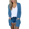Women's Blouses Spring Cardigan Stylish Lightweight Long Sleeve With Pockets Versatile Fall Winter Open Front For Casual