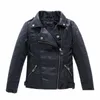 Jackets Brand Fashion Classic Girls Boys Black Motorcycle Leather Child Coat For Spring Autumn 2-14 Years 240329 Drop Delivery Baby Ki Ot9Hf
