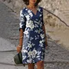 Casual Dresses Women's Summer Short Sleeve Printed V-Neck Women Dress Vestidos Para Eventos speciales 2024 Mother