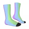 Chaussettes pour hommes Vertical rayé coloré arc-en-ciel mâle hommes femmes automne bas imprimés