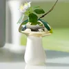 Vases For Flowers Creative Table Ceramic Mushroom Desktop Floral Arrangement Container Decor