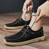 Casual Shoes Men's Leather Pig Skin Breathable Snail 2024 Male Comfortable Outdoor Walking Shoe Classic Loafers Men Sneakers