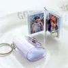 16 fickor Fotoalbum för Mini Photo Sticker Jelly Color Card Holder 2 tum foton Holder Portable Key Chain 2 Inch