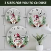 Wandklokken Kerstkabouter Sneeuwvlokken Ronde Klok Modern Design Keuken Hanghorloge Home Decor Stil