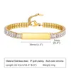 Chain Vnox Gratis gepersonaliseerde ID-armbanden voor dames Aangepaste naam Liefde Valentijnsdag Geschenken Polsbandje met luxe CZ-steen schakelketting Q240401