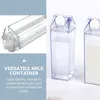 Water Bottles Hemoton Plastic Bottle Milk Drink Juice Container Empty Storage Leak Proof Cup Beverage