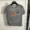 Mektup Dot Baskılı Tişörtler Tees Tasarımcı Kadınlar İçin Üstler Kısa Kollu Kazak İnce Nefes Alabilir Tshirt Giysileri