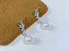 JCY Fine Jewelry 925 Sterling Silver Round 78mm Nature Fresh Water White Pearls Drop Dangle Earrings Present 240401