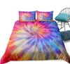 Conjuntos de cama 3 pcs tie-tingido conjunto salpicos aquarela sonhador capa de edredão pintura colorida ultra macia microfibra arte casa têxteis